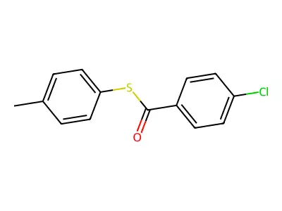 Benzenecarbothioic acid, 4-chloro-, S-(4-methylphenyl) ester structure