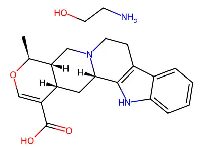 Tetrahydroalstonate d'aminoethanol structure
