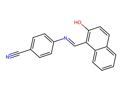 4-[(2-Hydroxynaphthalen-1-yl)methylideneamino]benzonitrile structure