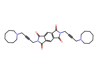 1,2,4,5-Benzenetetracarboxylic 1,2:4,5-diimide, N,N'-bis(4-(octahydro-1-azocinyl)but-2-ynyl)- structure