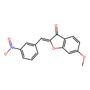 (2Z)-6-methoxy-2-(3-nitrobenzylidene)-1-benzofuran-3(2H)-one structure