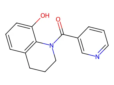 1,2,3,4-Tetrahydro-1-(3-pyridylcarbonyl)quinolin-8-ol structure