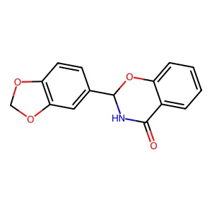 2-(1,3-Benzodioxol-5-yl)-2,3-dihydro-1,3-benzoxazin-4-one structure