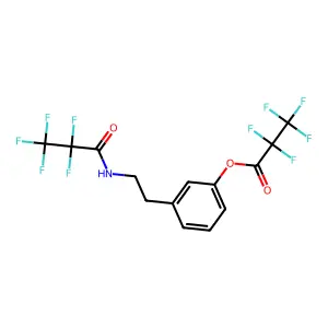 2-(3-Hydroxyphenyl)ethylamine, di-PFP structure