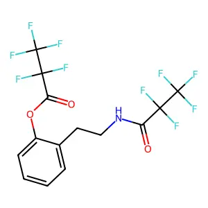 2-Hydroxy-2-phenylethylamine, di-PFP structure