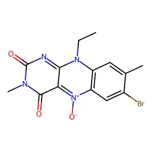 7-Bromo-10-ethyl-3,8-dimethyl-5-oxidobenzo[g]pteridin-5-ium-2,4-dione structure