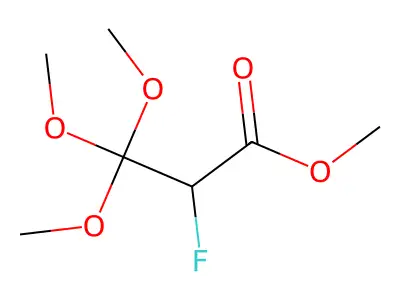 Methyl 2-fluoro-3,3,3-trimethoxypropanoate structure