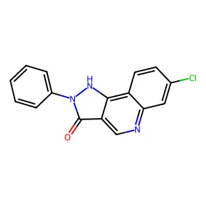 7-Chloro-2-phenyl-1,2-dihydro-3h-pyrazolo[4,3-c]quinolin-3-one structure