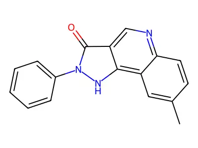 8-Methyl-2-phenyl-2,5-dihydro-pyrazolo-(4,3-c)quinolin-3-one structure