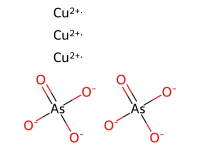 砷酸銅 structure