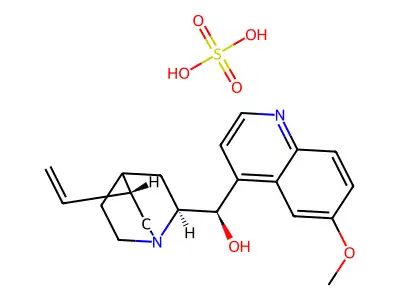 Cinchonan-9-ol, 6'-methoxy-, (8alpha,9R)-, sulfate (1:?) structure