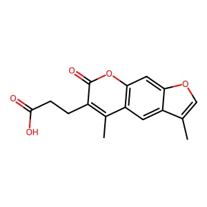 3-{3,5-dimethyl-7-oxo-7H-furo[3,2-g]chromen-6-yl}propanoic acid structure