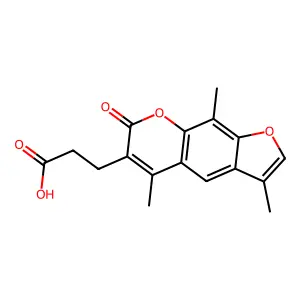 3-(3,5,9-trimethyl-7-oxo-7H-furo[3,2-g]chromen-6-yl)propanoic acid structure