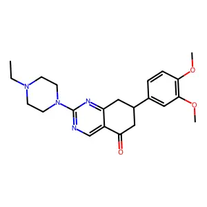 7-(3,4-Dimethoxyphenyl)-2-(4-ethylpiperazinyl)-6,7,8-trihydroquinazolin-5-one structure