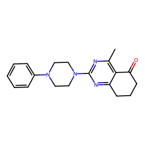 4-methyl-2-(4-phenylpiperazin-1-yl)-7,8-dihydroquinazolin-5(6H)-one structure