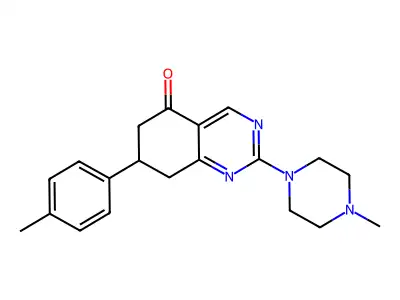 7-(4-methylphenyl)-2-(4-methylpiperazin-1-yl)-7,8-dihydroquinazolin-5(6H)-one structure