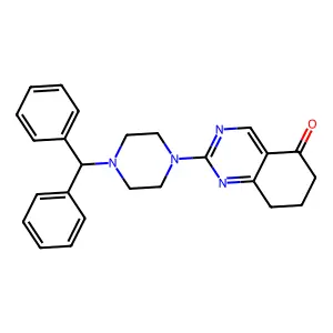 2-[4-(diphenylmethyl)piperazin-1-yl]-7,8-dihydroquinazolin-5(6H)-one structure