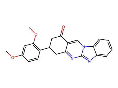 3-(2,4-dimethoxyphenyl)-3,4-dihydrobenzimidazo[2,1-b]quinazolin-1(2H)-one structure
