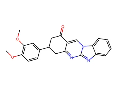3-(3,4-dimethoxyphenyl)-3,4-dihydrobenzimidazo[2,1-b]quinazolin-1(2H)-one structure