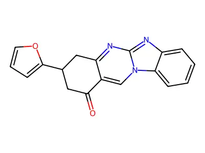 3-(furan-2-yl)-3,4-dihydrobenzimidazo[2,1-b]quinazolin-1(2H)-one structure
