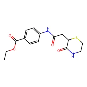 4-[[1-Oxo-2-(3-oxo-2-thiomorpholinyl)ethyl]amino]benzoic acid ethyl ester structure