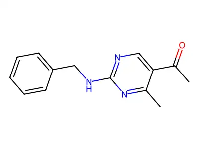 1-[2-(Benzylamino)-4-methylpyrimidin-5-yl]ethanone structure