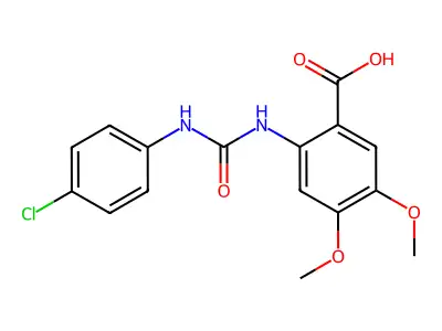 2-{[(4-Chloroanilino)carbonyl]amino}-4,5-dimethoxybenzoic acid structure