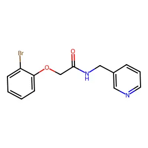 2-(2-bromophenoxy)-N-(pyridin-3-ylmethyl)acetamide structure