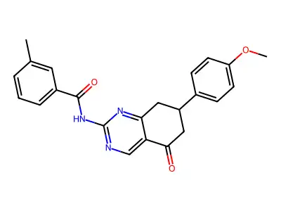 N-[7-(4-methoxyphenyl)-5-oxo-5,6,7,8-tetrahydroquinazolin-2-yl]-3-methylbenzamide structure