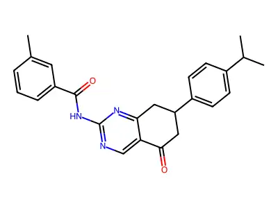 3-methyl-N-{5-oxo-7-[4-(propan-2-yl)phenyl]-5,6,7,8-tetrahydroquinazolin-2-yl}benzamide structure