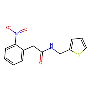 2-(2-nitrophenyl)-N-(thiophen-2-ylmethyl)acetamide structure