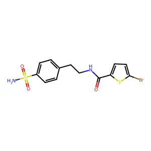 5-bromo-N-[2-(4-sulfamoylphenyl)ethyl]thiophene-2-carboxamide structure