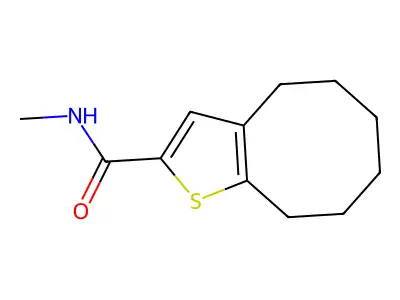 N-methyl-4,5,6,7,8,9-hexahydrocycloocta[b]thiophene-2-carboxamide structure
