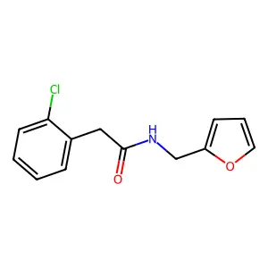 2-(2-chlorophenyl)-N-(furan-2-ylmethyl)acetamide structure