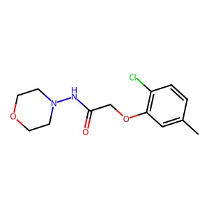 2-(2-chloro-5-methylphenoxy)-N-morpholin-4-ylacetamide structure