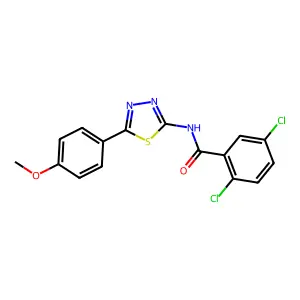 2,5-dichloro-N-[5-(4-methoxyphenyl)-1,3,4-thiadiazol-2-yl]benzamide structure