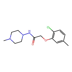 2-(2-chloro-5-methylphenoxy)-N-(4-methylpiperazin-1-yl)acetamide structure