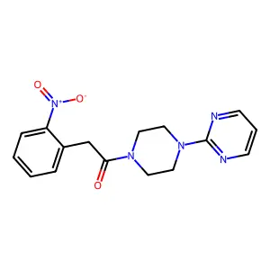 2-(2-Nitrophenyl)-1-(4-pyrimidin-2-ylpiperazin-1-yl)ethanone structure