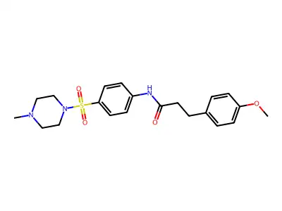3-(4-methoxyphenyl)-N-[4-(4-methylpiperazin-1-yl)sulfonylphenyl]propanamide structure