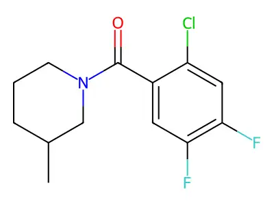 2-Chloro-4,5-difluorophenyl 3-methylpiperidyl ketone structure