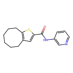 N-pyridin-3-yl-4,5,6,7,8,9-hexahydrocycloocta[b]thiophene-2-carboxamide structure