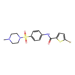 5-bromo-N-[4-(4-methylpiperazin-1-yl)sulfonylphenyl]thiophene-2-carboxamide structure