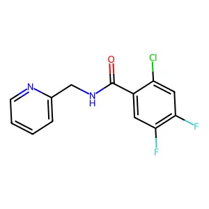 2-chloro-4,5-difluoro-N-(pyridin-2-ylmethyl)benzamide structure