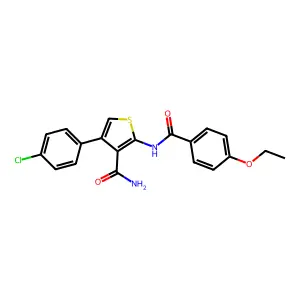 4-(4-Chlorophenyl)-2-[(4-ethoxybenzoyl)amino]thiophene-3-carboxamide structure