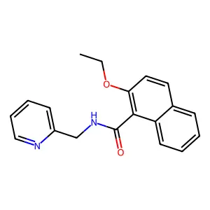 2-ethoxy-N-(2-pyridinylmethyl)-1-naphthamide structure