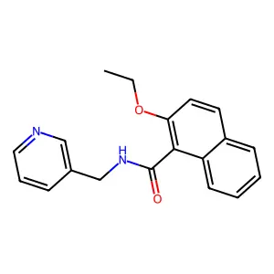 2-ethoxy-N-(3-pyridinylmethyl)-1-naphthamide structure