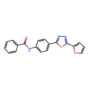 N-[4-[5-(furan-2-yl)-1,3,4-oxadiazol-2-yl]phenyl]benzamide structure