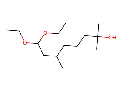 Hydroxycitronellal diethyl acetal structure