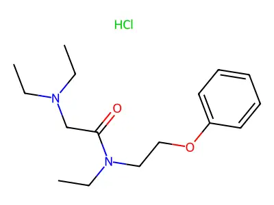 Acetamide, 2-(diethylamino)-N-ethyl-N-(2-phenoxyethyl)-, hydrochloride structure