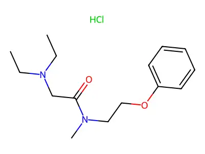 Acetamide, 2-(diethylamino)-N-methyl-N-(2-phenoxyethyl)-, hydrochloride structure
